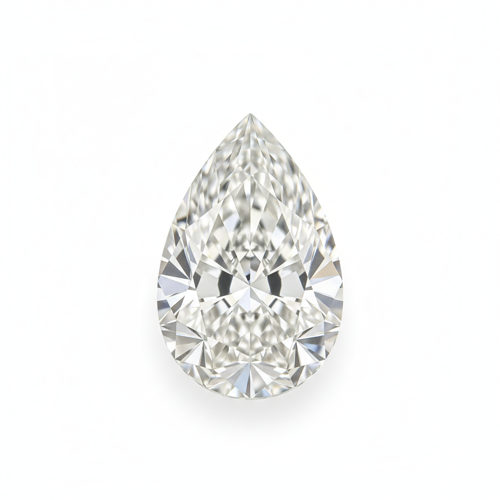 Pear cut diamond